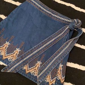 Free People Jean Skirt